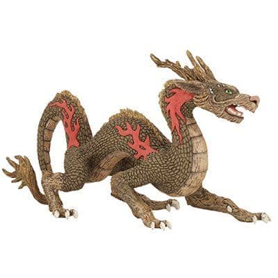 Figurin - PAPO - Dragon of the Rising Sun - Brun - 22 (L) x 11,5 cm (H)