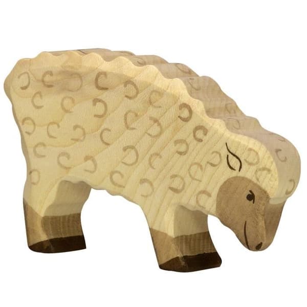 Holztiger träfigur: Husdjur: Äter får