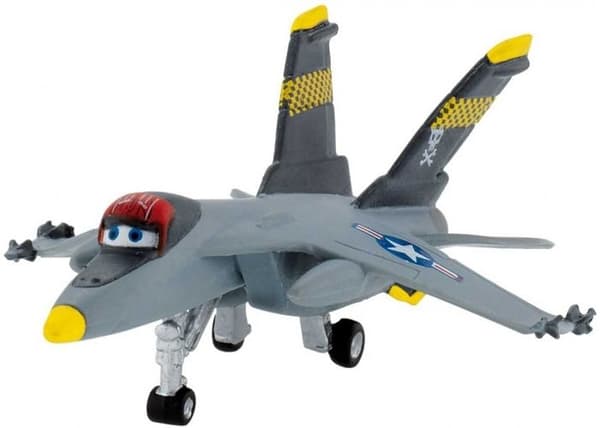Echo Figurine - Disney Planes - 10 cm - Miniatyrkaraktärer - BULLY - Grå, Vit, Gul och Röd