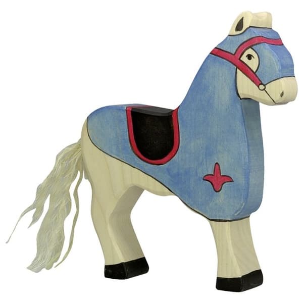 HOLZTIGER - 80249 - FIGURIN - SPRINGHÄST - BLÅ
