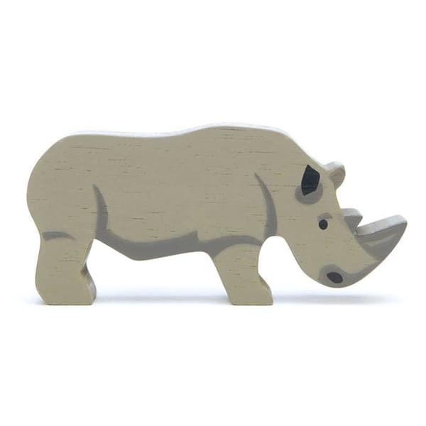Paket med 6 trädjur - Tender Leaf Toys - Grey Rhino - För barn från 3 år och uppåt