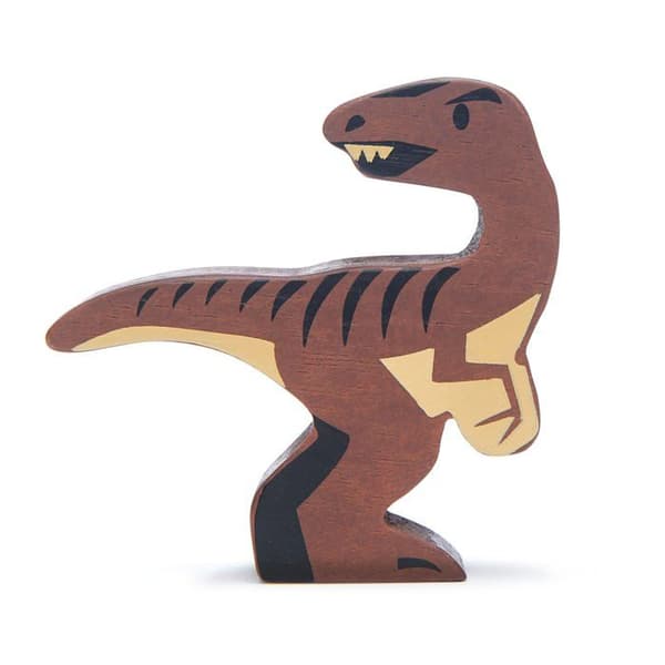 Leksak - Tender Leaf Toys - Velociraptor Dinosaurie - Trä - 8 cm
