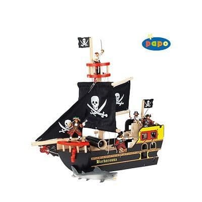 Leksak - LE TOY VAN - Barbarossas båt - Tillverkad av trä och tyg - Pojke - Från 3 år