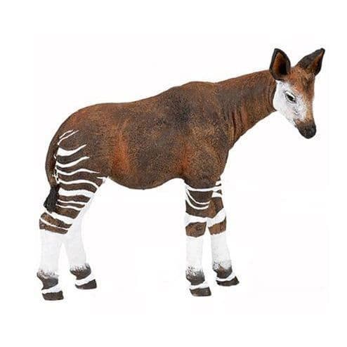 Leksak - PAPO - Okapi - Brun och vit - För pojkar från 3 år och uppåt