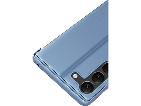 Hurtel Clear View Kotelo Samsung Galaxy S23+ flip cover sininen