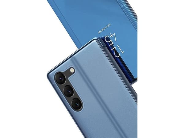 Hurtel Clear View Kotelo Samsung Galaxy S23+ flip cover sininen