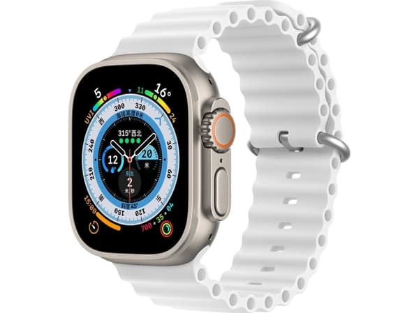 Dux Ducis Dux Ducis klokkerem 8 / 7 / 6 / 5 / 4 / 3 / 2 / SE (45 / 44 / 42 mm) Silikonbåndarmbånd hvit (OceanWave-versjon)