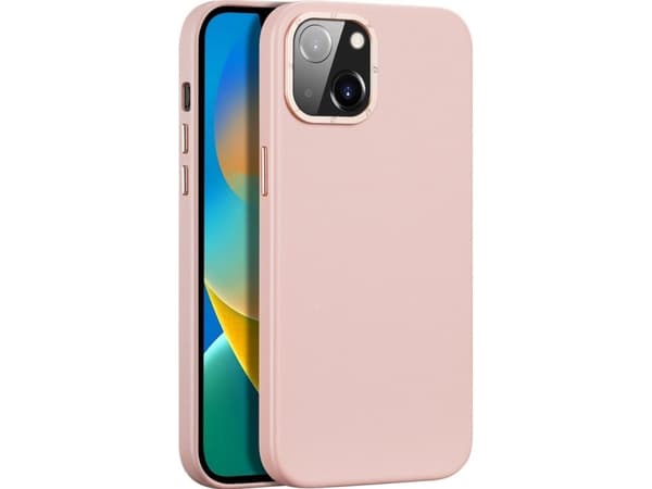 Dux Ducis Dux Ducis Grit Lærveske til iPhone 14 Max Elegant kunstskinndeksel (MagSafe-kompatibel) Rosa