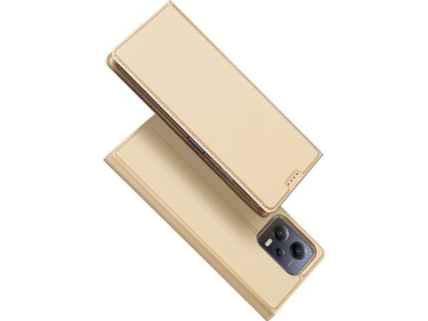 Dux Ducis Dux Ducis Skin Pro fodral för Xiaomi Redmi Note 12 5G / Poco X5 5G flip cover kort plånbok stativ guld