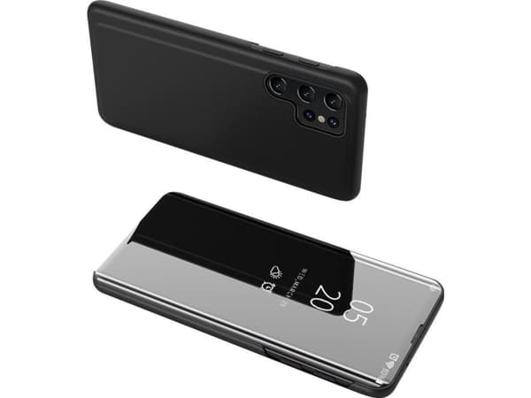 Hurtel Clear View Case etui do Samsung Galaxy S23 Ultra pokrowiec z klapką sort