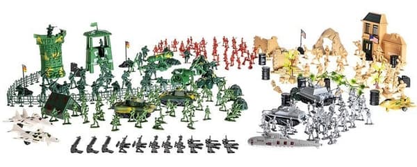 Leksakssoldater Set - Militärbas - 300-delar