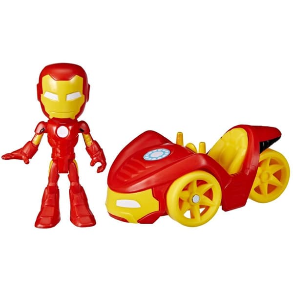 Spidey Amazing Friends Fordon & Figur Iron Man Iron Racer