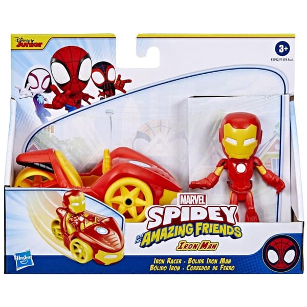 Spidey Amazing Friends Fordon & Figur Iron Man Iron Racer