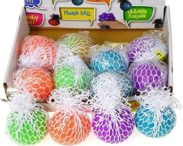 Gel squishy i nett (12 stk) EDUKAMP