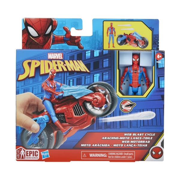 Spider-Man 10 cm Actionfigur med Fordon Spiderman