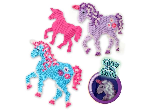 SES Creative Iron-on beads - fantasy horses, 1200 stykker, 5 år, Jente, Barn, Unicorn, Flerfarget