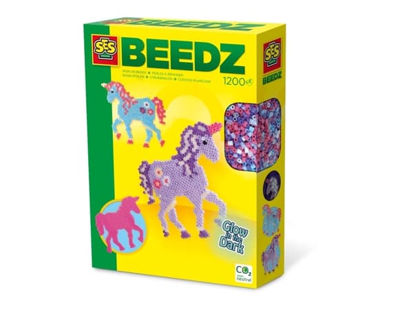 SES Creative Iron-on beads - fantasy horses, 1200 styck, 5 År, Flicka, Barn, Enhörning, Multifärg