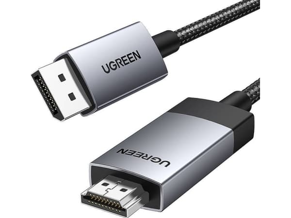 Ugreen DP119 15773 DisplayPort / HDMI 4K 60Hz cable 1m - pilkos spalvos