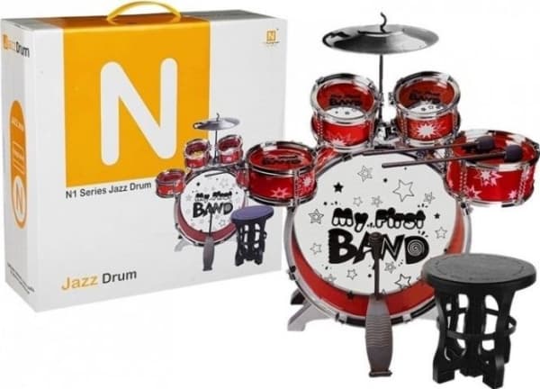 Lean Sport Percussion 5 rumpua ja tuolin symbaali punainen