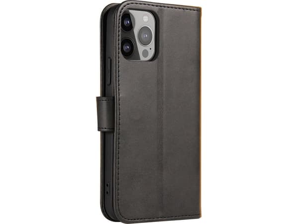 Hurtel Magnet Case elegant deksel med klaff og stativfunksjon for iPhone 14 Plus svart