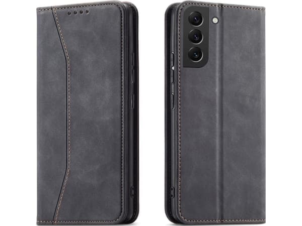 Hurtel Magnet Fancy Case deksel til Samsung Galaxy S23 Ultra deksel med klaff lommebokstativ sort