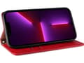 Miniatyrbild 5 av 5: Hurtel Magnet Strap Fodral iPhone 14 flip cover plånbok mini lanyard stativ röd