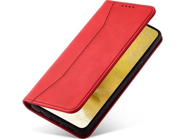 Hurtel Magnet Fancy Case Samsung Galaxy S23 flip cover plånbok stativ röd