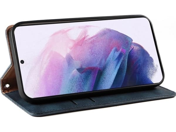 Hurtel Magnet Strap Fodral Samsung Galaxy A23 5G flip cover plånbok mini lanyard stativ blå