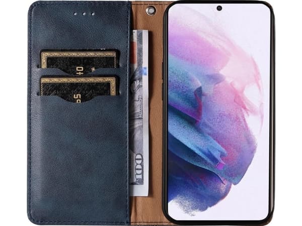 Hurtel Magnet Strap Fodral Samsung Galaxy A23 5G flip cover plånbok mini lanyard stativ blå