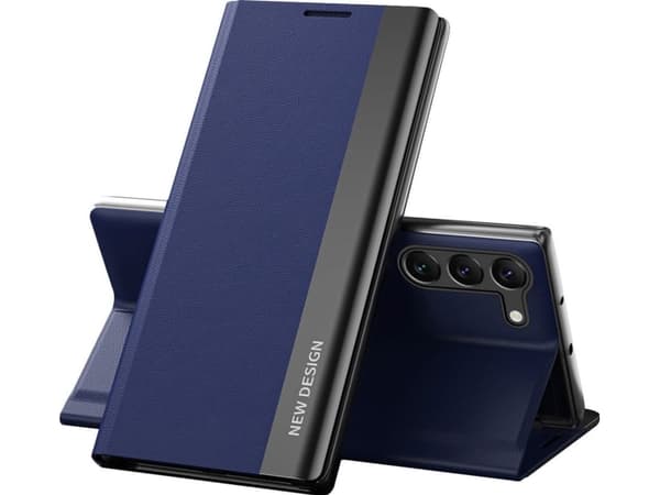 Hurtel Sleep Case Pro-deksel til Samsung Galaxy S23+ med flip-stativ, blå