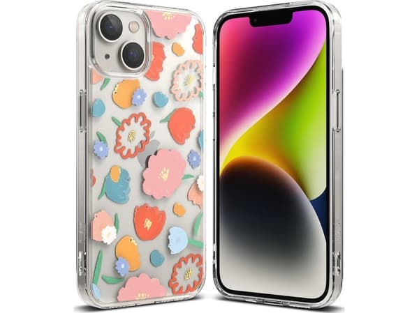 Ringke Ringke Fusion Design Armored Case Deksel med Gelramme iPhone 14 Plus Transparent (Floral) (FD637E31)