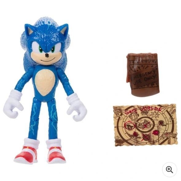 Sonic 2 The Movie - 10cm Figures: with Map and Ring Pouch