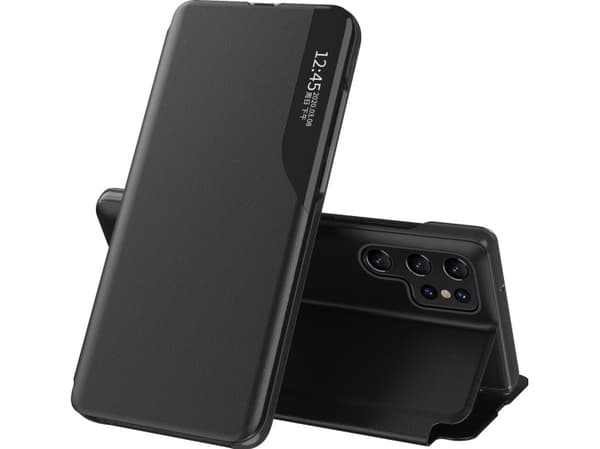 Hurtel Etui Eco Leather View Case do Samsung S24 Ultra z klapką - svart