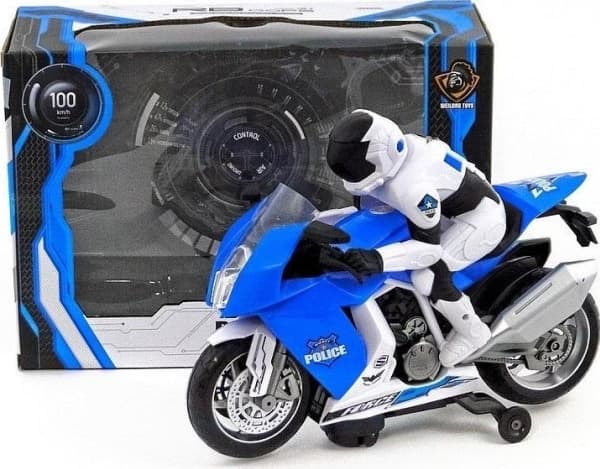 Polismotorcykel med förare