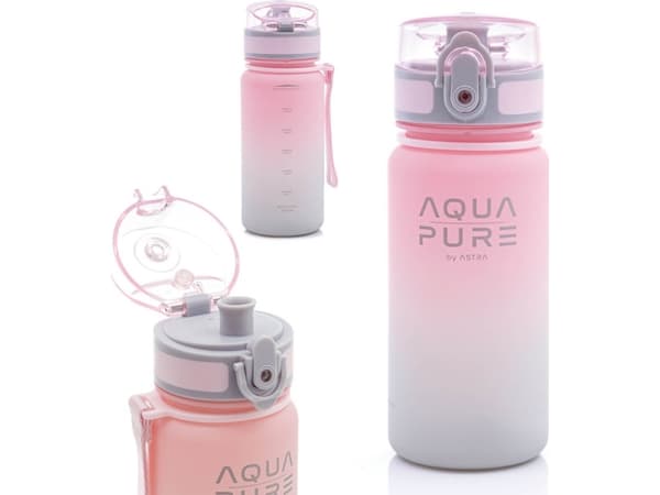 Aqua Pure 400 ml rosa/grå bidon ASTRA