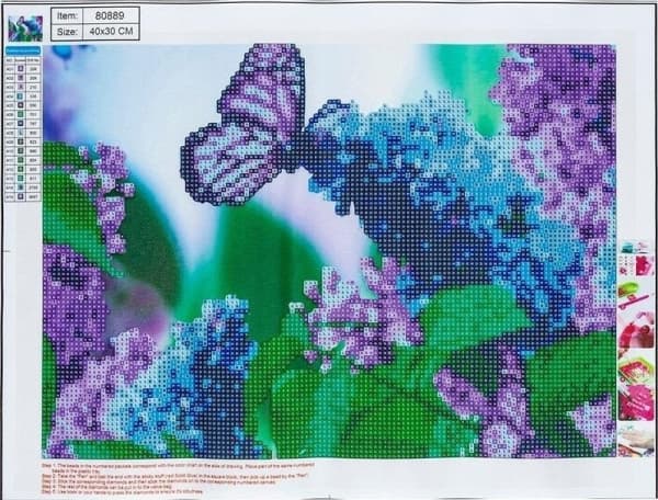Diamond Mosaic 5D - Sommerfugl 30x40 80889