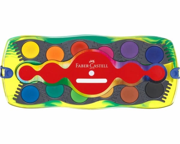 Faber-Castell CONNECTOR Dinosaur - Malingssett - 12 farger - assorterte lyse farger - opak