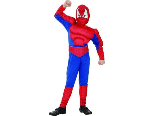 GoDan Children's Spider Man-kostyme - Spiderman med muskler, universal