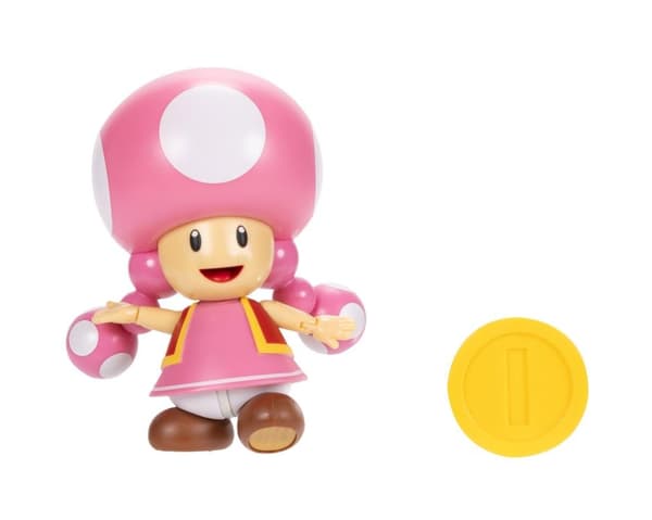 Super Mario Figur 10cm Toadette with Coin
