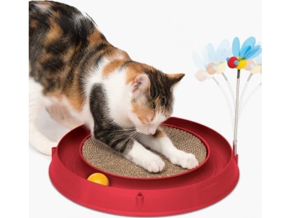 Catit Play'n Klösbana med klösbräda, 4 x 36 x 39,5 cm, röd