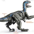 Miniatyrbild 2 av 4: Dinosaurieleksak med fjärrkontroll - Ej specificerad - Grå - Ljus och ljud - Realistisk - För barn