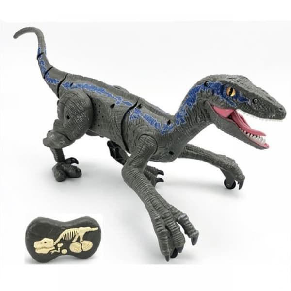 El-remote dinosaurie Raptor Velociraptor leksaker med ljus och gångmodell djurspel för barn