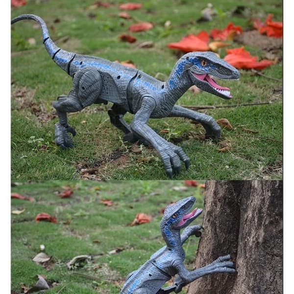 2,4G trådlös femvägsfjärrkontroll Elektrisk Velociraptor Ljud och Ljus Mekanisk Simulering Dinosauriemodell