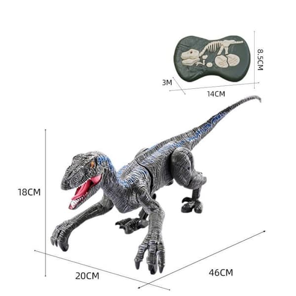 2,4G trådlös femvägsfjärrkontroll Elektrisk Velociraptor Ljud och Ljus Mekanisk Simulering Dinosauriemodell