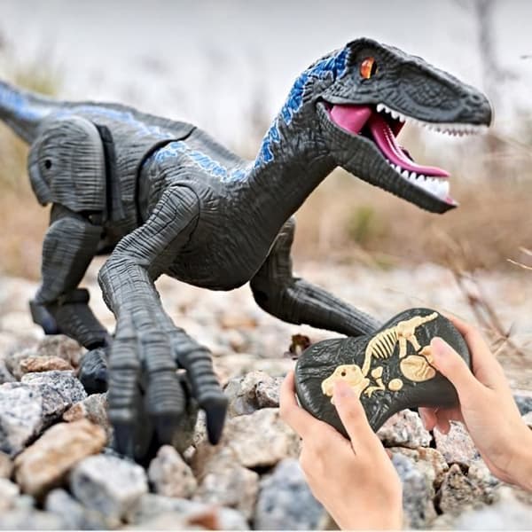 Fjärrstyrd elektrisk dinosaurleksak - Ej specificerad - Grå - Återanvändbar plast - Medium - Inomhus