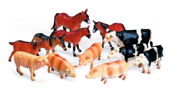 Vn Lek Farm Animals Hästar Kossor Får Grisar Set 63678/63680