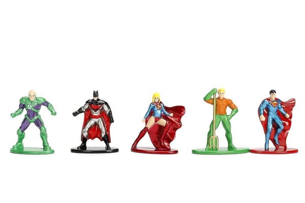 Leksaker Figurer Nanofigurer metall DC Superman mfl 5-Pack