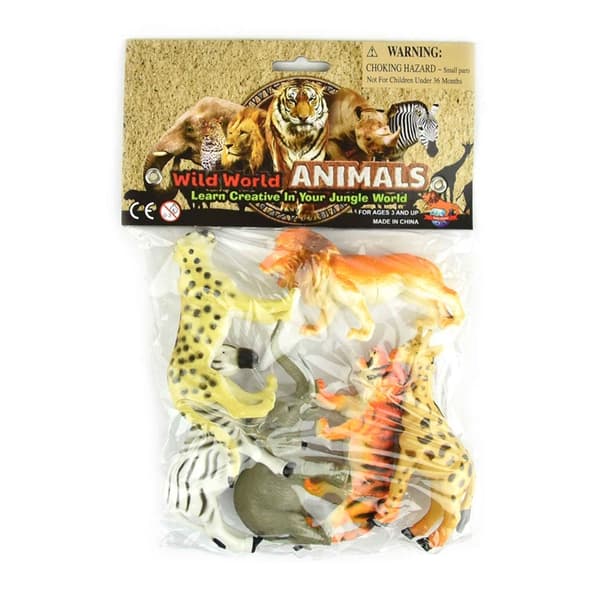 Robetoy Leksaker 41482 Wild Safari Animals Set 6-pack 10cm