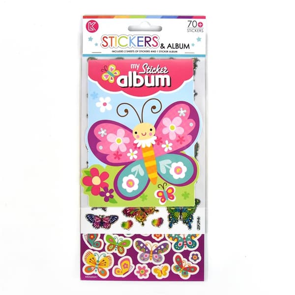 Pyssel 51062 My sticker Album Butterfly Fjärilar 70st Stickers