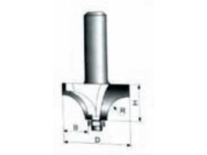 CONDOR WOOD MILL, FOR CURVATURE Fi=28.6 12.5 x 9.8 x 7.96mm SHEAR 8mm WITH BEARING